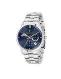 Buy Shop Maserati Ricordo Chronograph Blue Dial Silver Steel Strap Watch For Men - R8873633001 USA Online