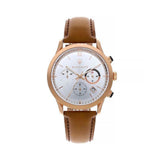 Buy Shop Maserati Ricordo Chronograph Silver Dial Brown Leather Strap Watch For Men - R8871633002 USA Online