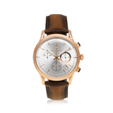 Buy Shop Maserati Ricordo Chronograph Silver Dial Brown Leather Strap Watch For Men - R8871633002 USA Online