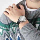 Buy Shop Maserati Ricordo Silver Dial Black Leather Strap Watch For Men - R8871633001 USA Online