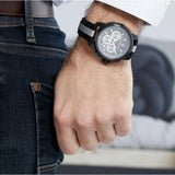 Buy Shop Maserati Royale 44mm Black Dial Stainless Steel Fiber Strap Watch For Men - R8871637002 USA Online