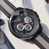 Buy Shop Maserati Royale 44mm Black Dial Stainless Steel Fiber Strap Watch For Men - R8871637002 USA Online