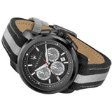 Buy Shop Maserati Royale 44mm Black Dial Stainless Steel Fiber Strap Watch For Men - R8871637002 USA Online