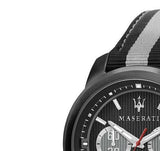 Buy Shop Maserati Royale 44mm Black Dial Stainless Steel Fiber Strap Watch For Men - R8871637002 USA Online