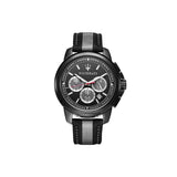 Buy Shop Maserati Royale 44mm Black Dial Stainless Steel Fiber Strap Watch For Men - R8871637002 USA Online