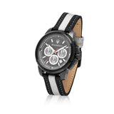 Buy Shop Maserati Royale 44mm Black Dial Stainless Steel Fiber Strap Watch For Men - R8871637002 USA Online