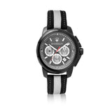 Buy Shop Maserati Royale 44mm Black Dial Stainless Steel Fiber Strap Watch For Men - R8871637002 USA Online