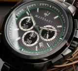 Buy Shop Maserati Royale Chronograph Black Dial Black Steel Strap Watch For Men - R8873637004 USA Online