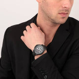 Buy Shop Maserati Royale Chronograph Black Dial Black Steel Strap Watch For Men - R8873637004 USA Online