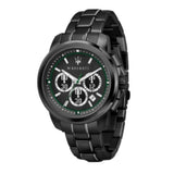 Buy Shop Maserati Royale Chronograph Black Dial Black Steel Strap Watch For Men - R8873637004 USA Online