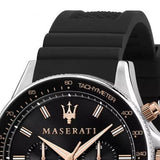 Buy Shop Maserati SFIDA 44mm Black Silicon Chronograph Watch For Men - R8871640002 USA Online