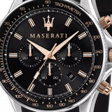 Buy Shop Maserati SFIDA 44mm Black Silicon Chronograph Watch For Men - R8871640002 USA Online