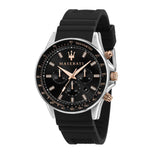 Buy Shop Maserati SFIDA 44mm Black Silicon Chronograph Watch For Men - R8871640002 USA Online