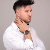 Buy Shop Maserati SFIDA Analog Blue Dial Gold Stainless Steel Watch For Men - R8873640008 USA Online