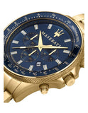 Buy Shop Maserati SFIDA Analog Blue Dial Gold Stainless Steel Watch For Men - R8873640008 USA Online