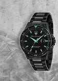 Buy Shop Maserati SFIDA Aqua Edition Analog Black Dial Black Steel Strap Watch For Men - R8853144001 USA Online
