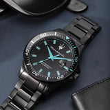 Buy Shop Maserati SFIDA Aqua Edition Analog Black Dial Black Steel Strap Watch For Men - R8853144001 USA Online