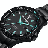Buy Shop Maserati SFIDA Aqua Edition Analog Black Dial Black Steel Strap Watch For Men - R8853144001 USA Online