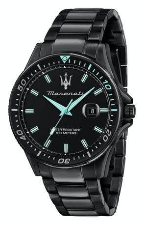 Buy Shop Maserati SFIDA Aqua Edition Analog Black Dial Black Steel Strap Watch For Men - R8853144001 USA Online