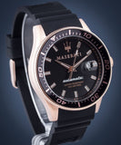 Buy Shop Maserati SFIDA Automatic Black Dial Black Rubber Strap Watch For Men - R8821140001 USA Online