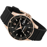 Buy Shop Maserati SFIDA Automatic Black Dial Black Rubber Strap Watch For Men - R8821140001 USA Online