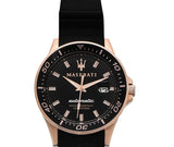 Buy Shop Maserati SFIDA Automatic Black Dial Black Rubber Strap Watch For Men - R8821140001 USA Online