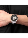 Buy Shop Maserati SFIDA Automatic Black Dial Silver Steel Strap Watch For Men - R8823140002 USA Online