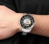 Buy Shop Maserati SFIDA Automatic Black Dial Silver Steel Strap Watch For Men - R8823140002 USA Online