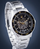 Buy Shop Maserati SFIDA Automatic Black Dial Silver Steel Strap Watch For Men - R8823140002 USA Online