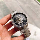 Buy Shop Maserati SFIDA Automatic Black Dial Silver Steel Strap Watch For Men - R8823140002 USA Online