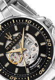 Buy Shop Maserati SFIDA Automatic Black Dial Silver Steel Strap Watch For Men - R8823140002 USA Online