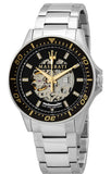 Buy Shop Maserati SFIDA Automatic Black Dial Silver Steel Strap Watch For Men - R8823140002 USA Online