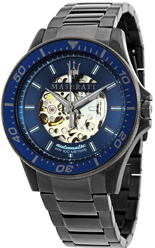 Buy Shop Maserati SFIDA Automatic Blue Dial Silver Steel Strap Watch For Men - R8823140001 USA Online