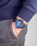 Buy Shop Maserati SFIDA Automatic Blue Dial Silver Steel Strap Watch For Men - R8823140001 USA Online