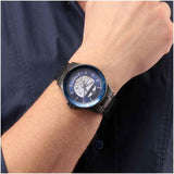Buy Shop Maserati SFIDA Automatic Blue Dial Silver Steel Strap Watch For Men - R8823140001 USA Online