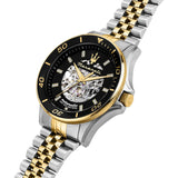 Buy Shop Maserati SFIDA Automatic Skeleton Black Dial Two Tone Steel Strap Watch For Men - R8823140010 USA Online