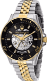 Buy Shop Maserati SFIDA Automatic Skeleton Black Dial Two Tone Steel Strap Watch For Men - R8823140010 USA Online