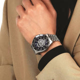 Buy Shop Maserati SFIDA Automatic Skeleton Blue Dial Silver Steel Strap Watch For Men - R882314001 USA Online