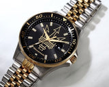 Buy Shop Maserati SFIDA Black Dial Two Tone Steel Strap Watch for Men - R8853140009 USA Online