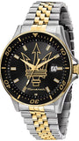 Buy Shop Maserati SFIDA Black Dial Two Tone Steel Strap Watch for Men - R8853140009 USA Online