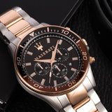 Buy Shop Maserati SFIDA Black Dial Two Tone Steel Strap Watch For Men - R8873640014 USA Online