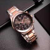 Buy Shop Maserati SFIDA Black Dial Two Tone Steel Strap Watch For Men - R8873640014 USA Online