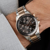 Buy Shop Maserati SFIDA Black Dial Two Tone Steel Strap Watch For Men - R8873640014 USA Online