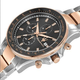 Buy Shop Maserati SFIDA Black Dial Two Tone Steel Strap Watch For Men - R8873640014 USA Online