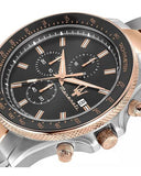 Buy Shop Maserati SFIDA Black Dial Two Tone Steel Strap Watch For Men - R8873640014 USA Online