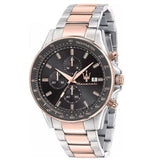 Buy Shop Maserati SFIDA Black Dial Two Tone Steel Strap Watch For Men - R8873640014 USA Online