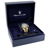 Buy Shop Maserati SFIDA Black Dial Yellow Gold Toned Stainless Steel Watch For Men - R8823140003 USA Online