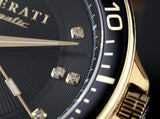 Buy Shop Maserati SFIDA Black Dial Yellow Gold Toned Stainless Steel Watch For Men - R8823140003 USA Online