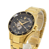Buy Shop Maserati SFIDA Black Dial Yellow Gold Toned Stainless Steel Watch For Men - R8823140003 USA Online