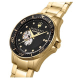 Buy Shop Maserati SFIDA Black Dial Yellow Gold Toned Stainless Steel Watch For Men - R8823140003 USA Online